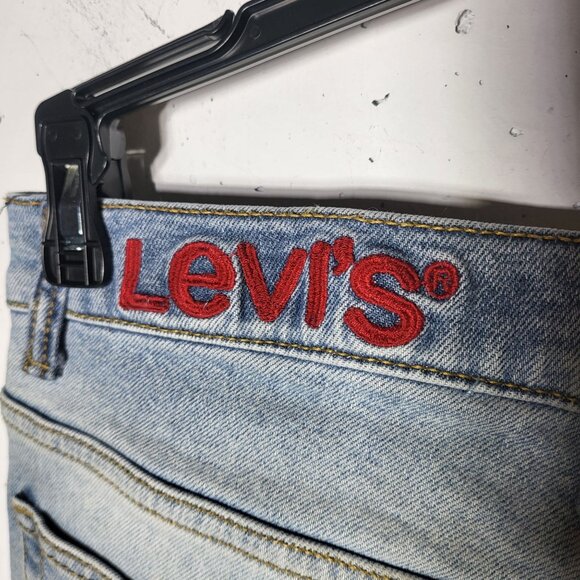 Levi's Girls 511 Slim Denim Distressed Patch Blue Jeans Size 16 Streetwear - Picture 9 of 14